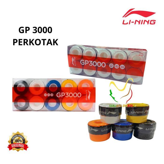 GRIP KARET LINING BADMINTON BULUTANGKIS GRIP LINING GP 3000 perkotak ORIGINAL