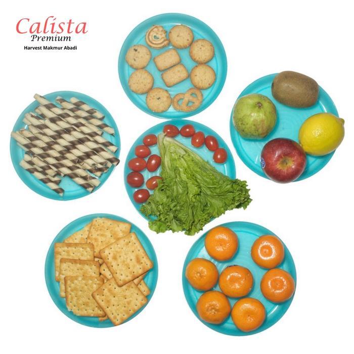 [Calista] Piring Shiga Piring Set Isi 6 Pcs Piring Plastik Murah Piring Makan Saji Piring Mangkok