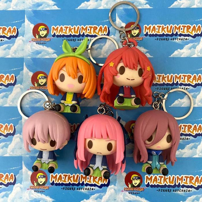 Younger_Shop Figure Keychain / Gantungan Kunci Figure Anime Gotoubun Nakano Ichika Nino Miku Yotsuba
