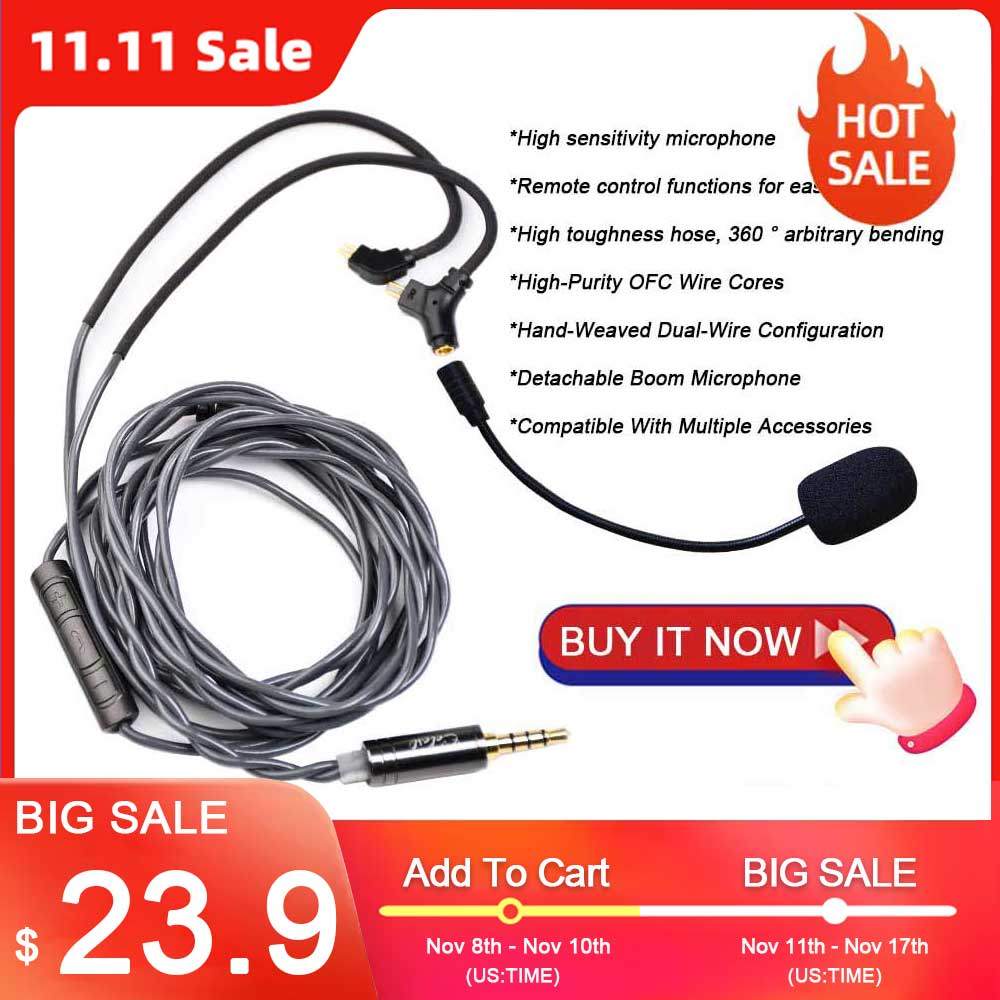 . Kinera Celest Ruyi Earphone Cable With Detachable Boom Microphone Iem -