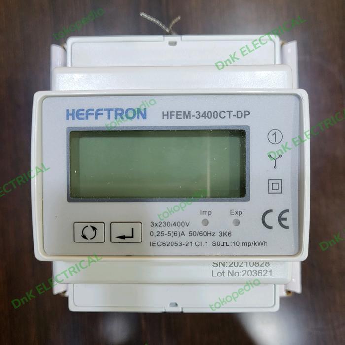 KWH Meter 3 Phase/3Phase Digital Via CT HEFFTRON HFEM-3400CT-DP