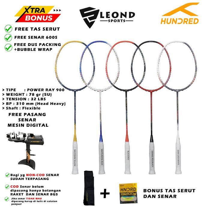 Raket Badminton Hundred TREX 800 dan Raket Hundred Power Ray 900 Original