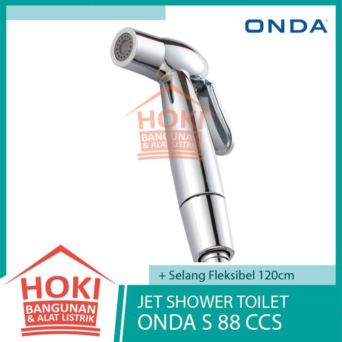 Premium Jet Shower Toilet Onda S 88 Ccs Chrome - Bidet Cebok Closet + Selang Original