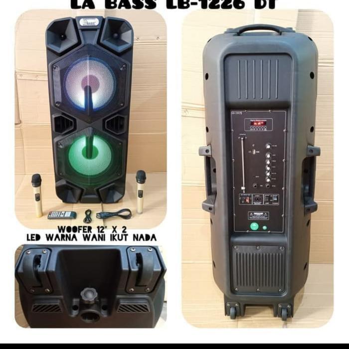 speaker aktif double portable 12 inch Bluetooth LA bass lb1226 speaker