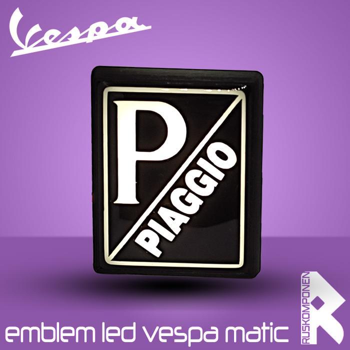 Emblem Led Vespa Matic Emblem Dasi Depan Vespa Matic Logo Led Piaggio