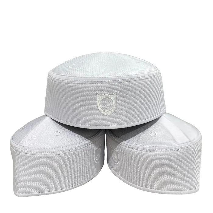 Peci Kopiah Putih Anak Dewasa Senada Malaysia Lokal / Peci Kopiah Haji Putih Polos Tebal Abu Hitam