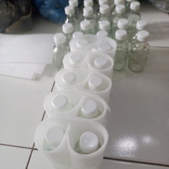 BOTOL KACA C1000 PLUS DENGAN TUTUP PLASTIK UKURAN 140ML - PAKET 10