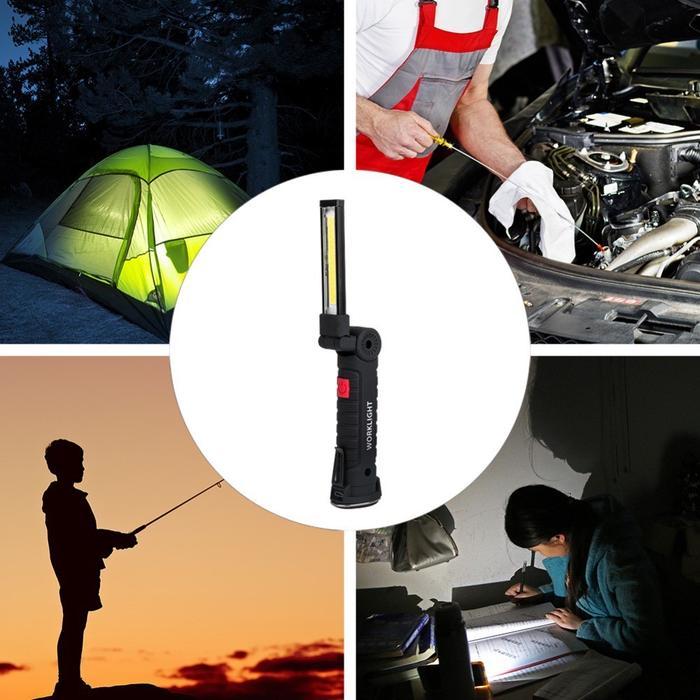 Senter Worklight LED Portable Magnet COB Charger Lampu Lipat