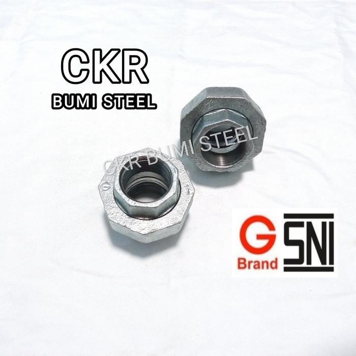 Terlaris WATERMUR 1" INCH GALVANIS BESI / UNION 1" INCH GALVANIS BESI SALE