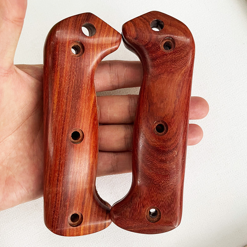1 Pair Custom Natural Solid Wood Knife Handle Scales WIth Screw Sets for Kabar BK2 BK9 Knives Grip