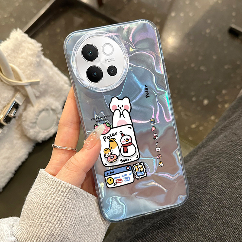 Casing Hp Untuk VIVO V40 Lite 4G V40 Lite 5G Y200 4G Y200 5G Y300 5G Case Casing pola Beruang kecil 