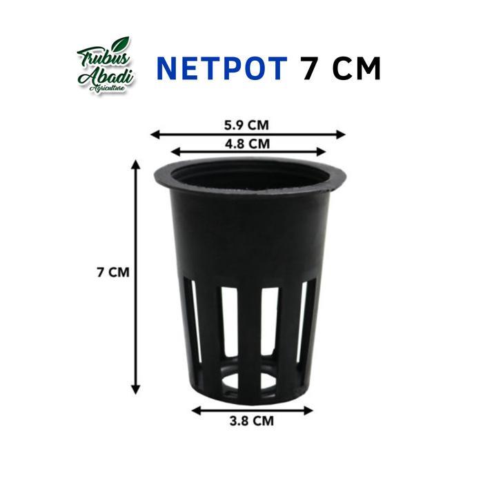 Netpot Hidroponik 7cm Jaring Hitam Net Pot 7 cm Berkualitas