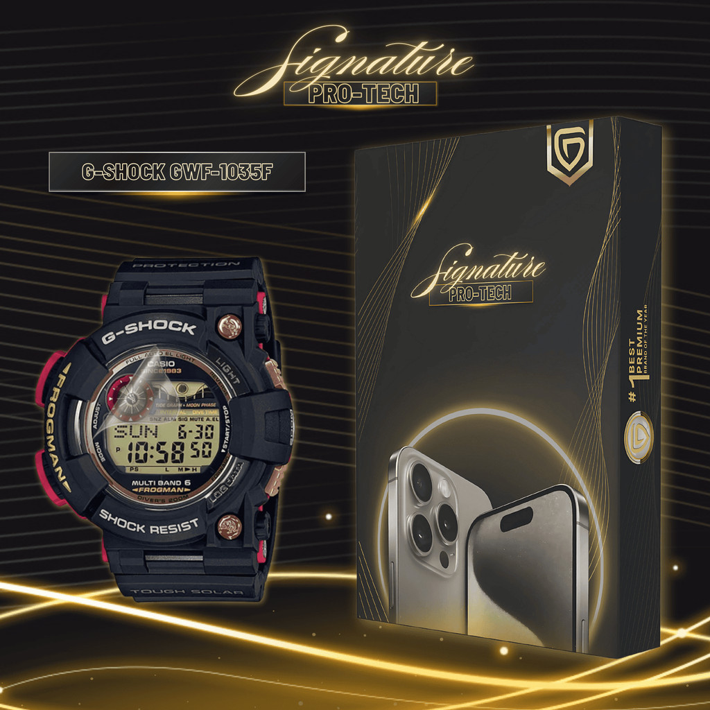 GETSO SIGNATURE PRO-TECH - Premium Anti-Scratch Protector for Casio Smartwatch G-Shock GWF-1035F / S