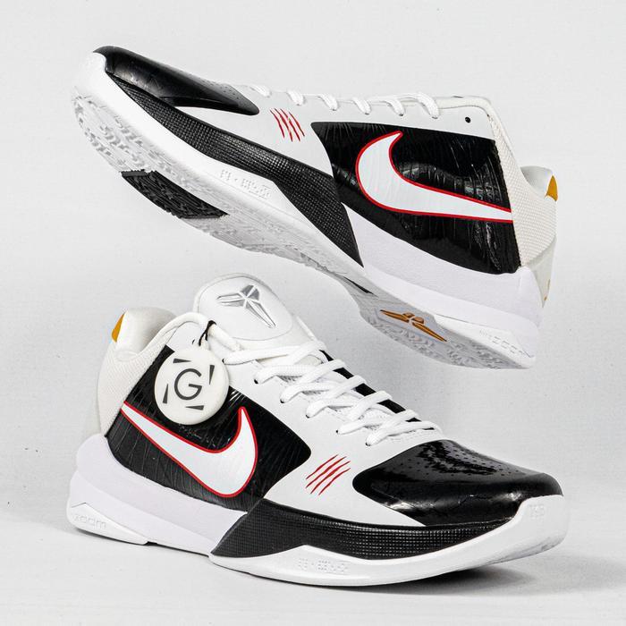 Sepatu Basket Zoom Kobe 5 Protro Bruce Lee Alternate White Sneakers Authentic