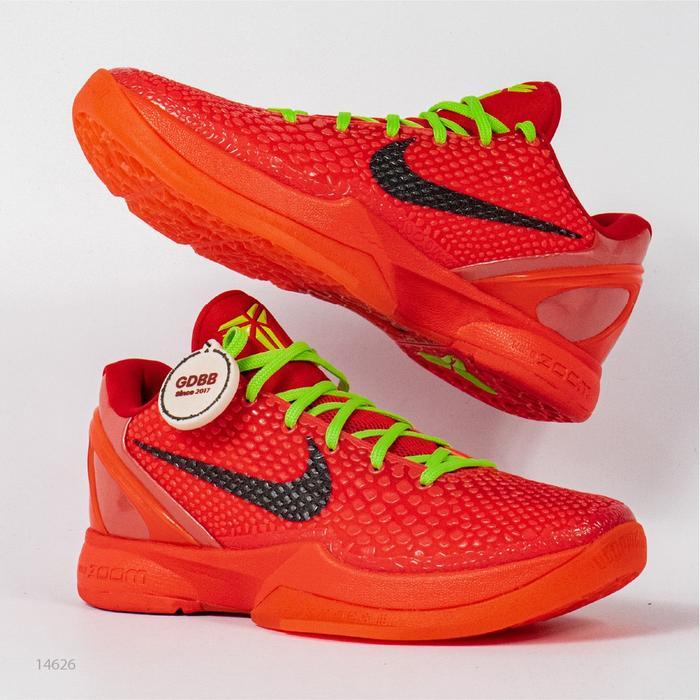 Zoom Kobe 6 Protro Reverse Grinch 23 Bright Crimson Red Electric Green