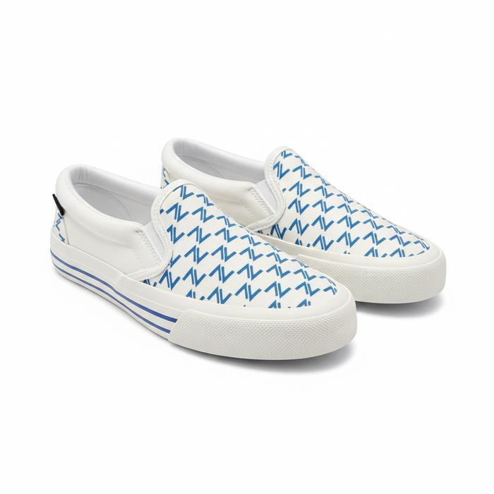 Donatello - Sepatu Slip On Alesha Z White Casual Pria Wanita Sneakers