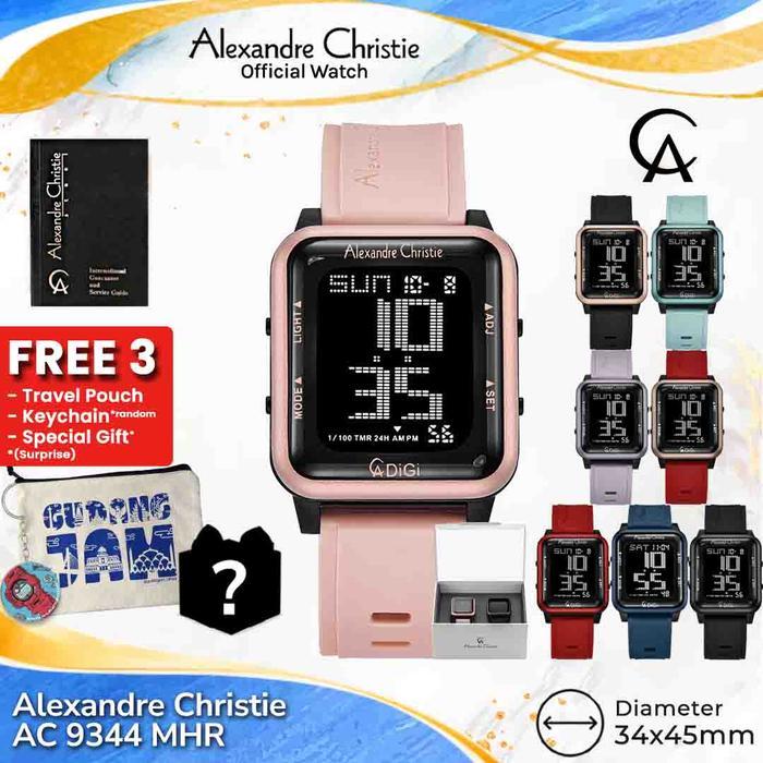 PROMO BESAR Alexandre Christie Pria AC 9344 MHR AC 9344 AC9344MHR Rubber Strap