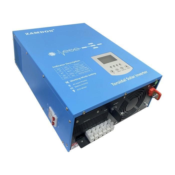 Zamdon Frekuensi Rendah 3.2Kw/4Kva 48V Off Grid Inverter Surya Hybrid Built-In 60A Mppt Garansi Dua