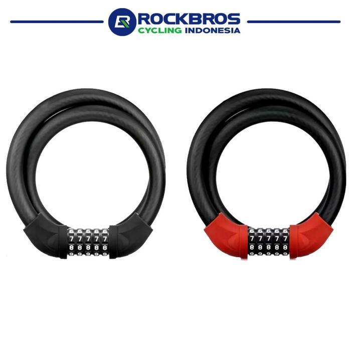 ROCKBROS RKS870 Kunci Gembok Sepeda Baja 87CM Bicycle Bike Lock Steel 5 Digit e MTB Seli Road