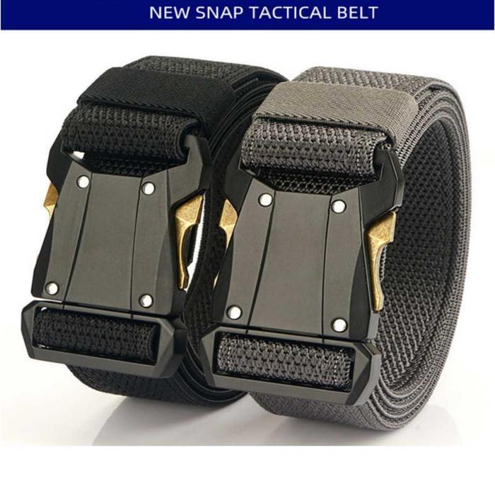 Sabuk Pria Elastikitas Weaving Masukkan Pinggang Taktis Nylon Sabuk Pria Eiger Hitam Hijau Gesper