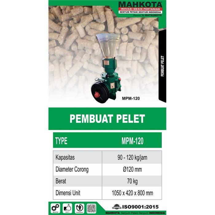 Mesin Pelet MAHKOTA MPM 120/Mesin Pencetak Pelet mahkota 120kg