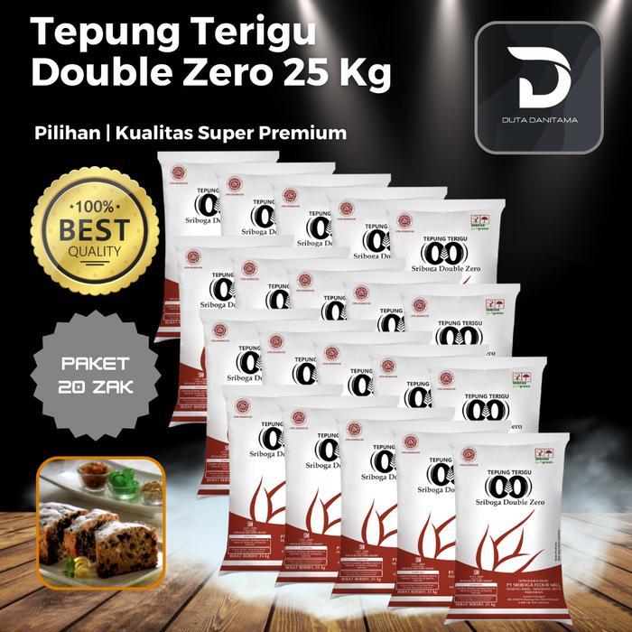 Tepung Terigu Sriboga Double Zero 1 Sak (25 Kg) & 20 Sak (@ 25 Kg)