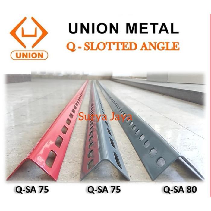 Besi Siku Lubang Tebal 2Mm Uk 1.9 Meter, 1.2 Meter, 40 Centimeter Union Tbk