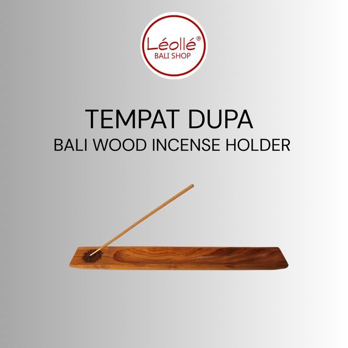 Leolle Bali Tempat Dupa Kayu Jati Recta Medium 28cm Wadah Dupa Stick Panjang Minimalis Tatakan Dupa