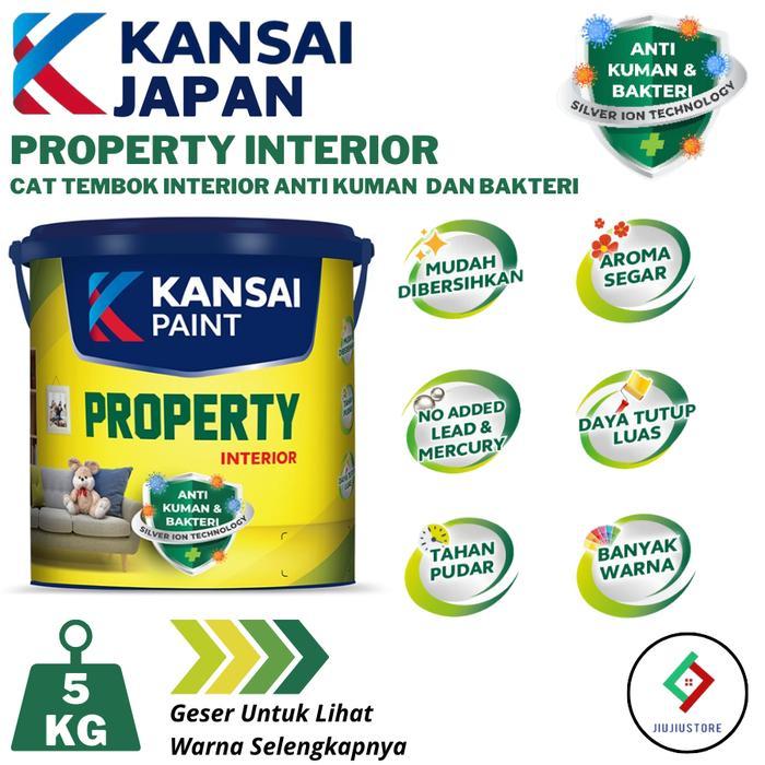 READY [PART 1] CAT TEMBOK KANSAI PAINT PROPERTY INTERIOR 5KG CAT TEMBOK PROPERTY 5 KG KANSAI