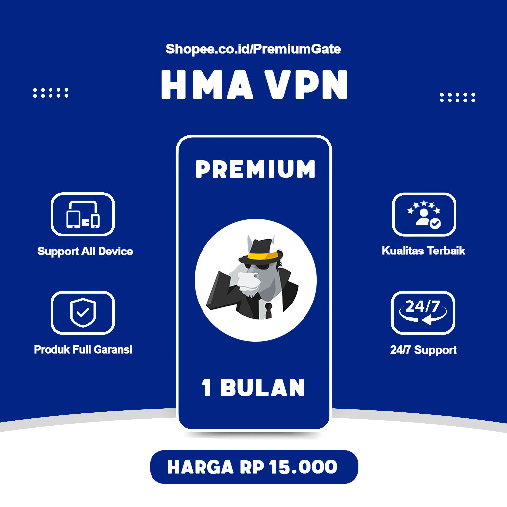 VPN New Product HMA 1 Bulan Premium Unlimited