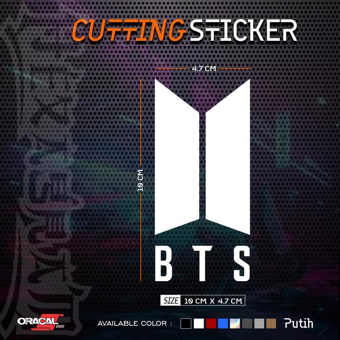 Cutting Sticker BTS Logo Besar Stiker Logo BTS Small BTS