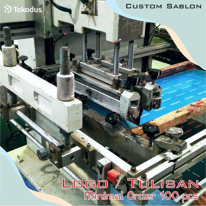 Custom Sablon 1 Warna Logo / Tulisan (Belum Termasuk Harga Dus)