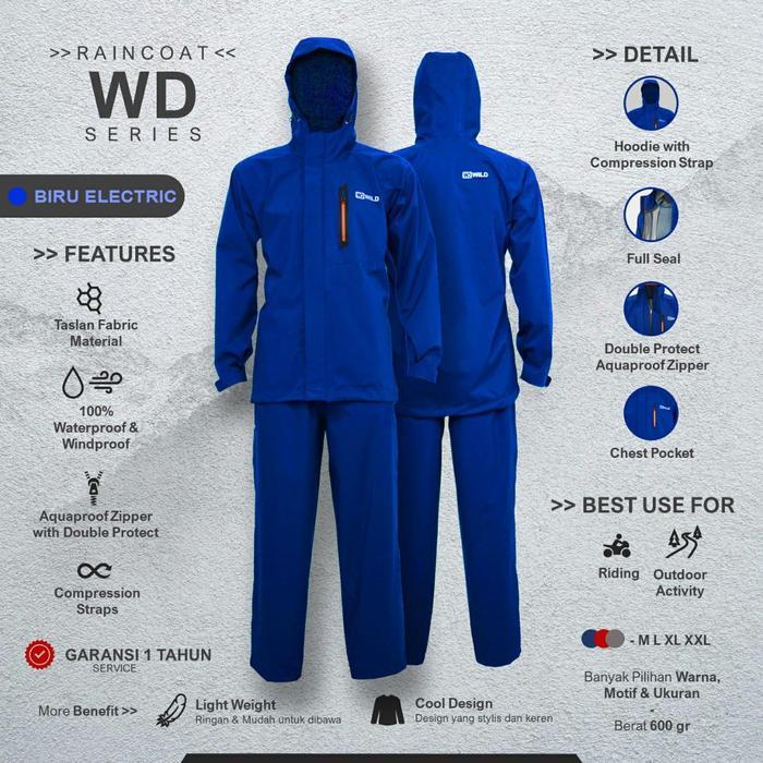 Mantol Raincoat Jas Hujan Wd Wild Original Waterfroop