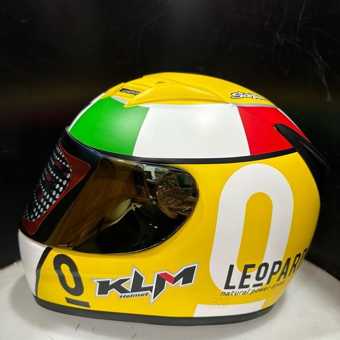 Helm Fullface Klm Motif Leoprad Kaca Iridium Sni Terlaris