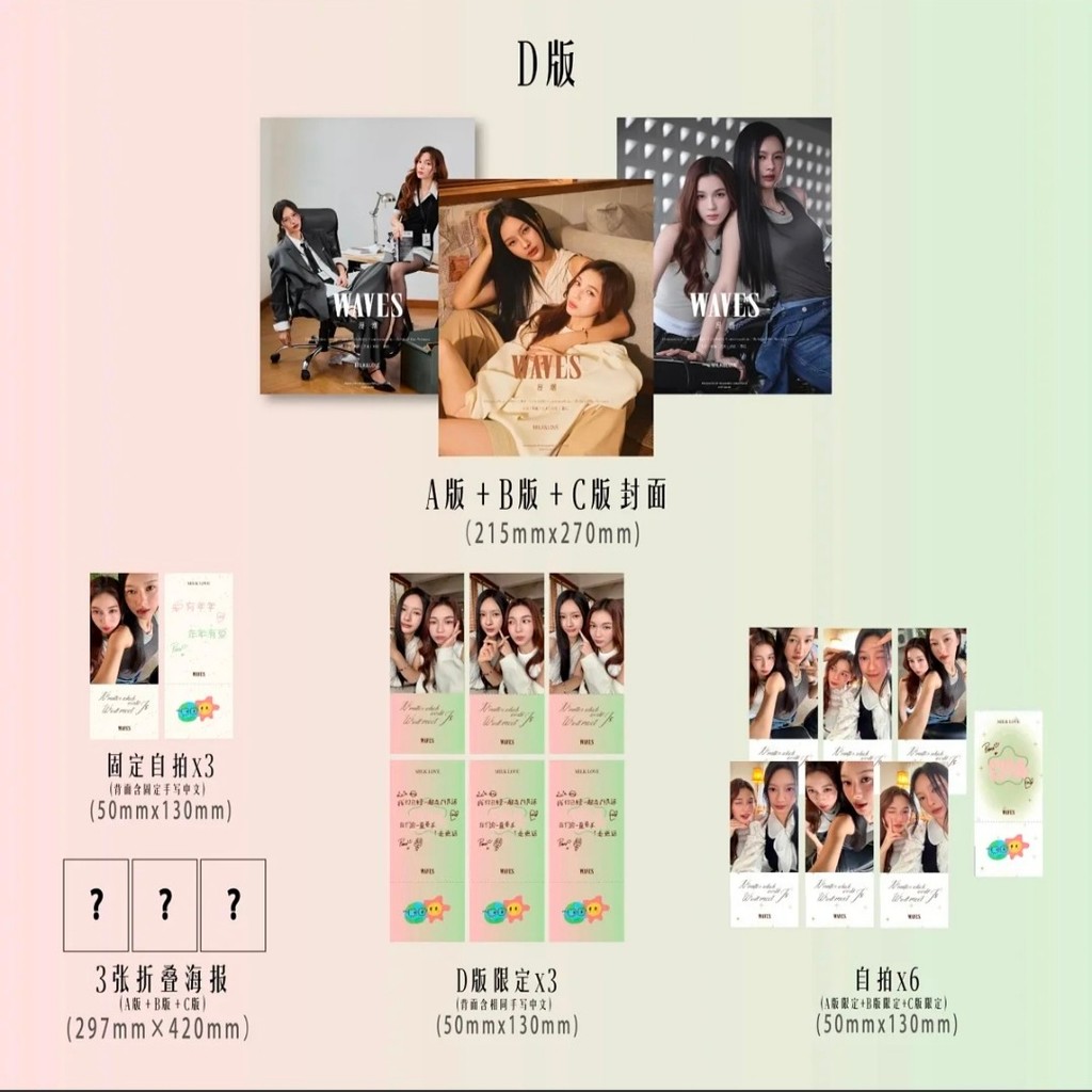 Presale 2025 NEW Whale Store Xoxo MilkLove WAVES Magazine Cover Photo Small Card Poster Postcard Set