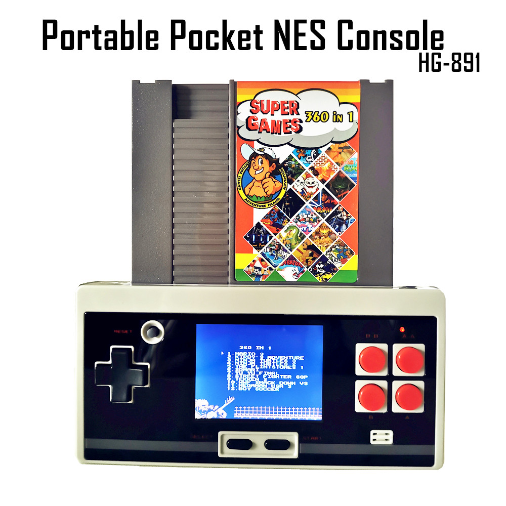 Newest HAMY Portable Pocket NES Retro Classic Shape Handheld Game Player Cartridge Slot for Original