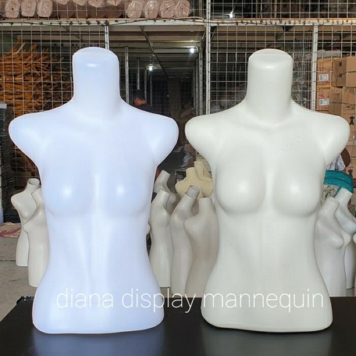 Manekin Wanita Abg Setengah Badan Plastik - Patung Baju Wanita Abg Atasan - Dress - Gaun - Kebaya -