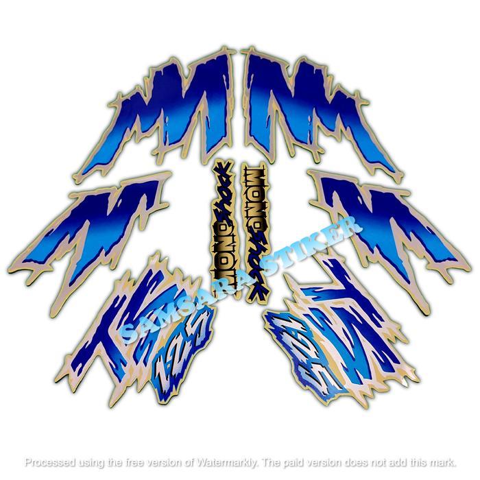 STIKER STRIPING BODY MOTOR SUZUKI TS 125 MONOSHOCK FULL SET