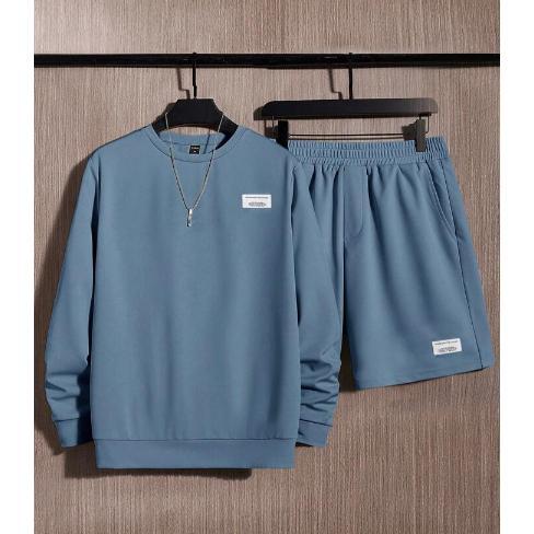 Sweater Polos One Set Celana Pendek Crewneck One Set Polos Sweater Pria Wanita Crewneck Pria Wanita