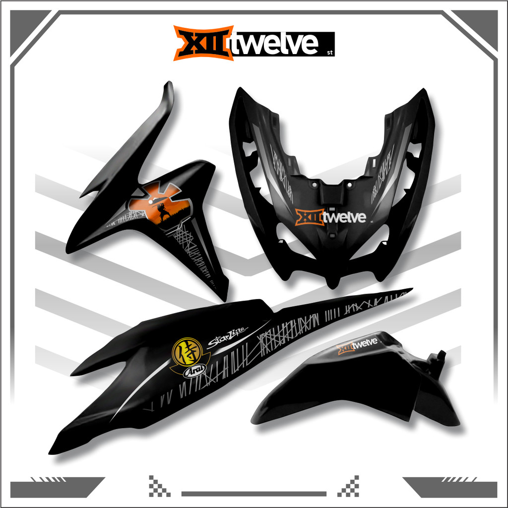 STRIPING TRANSPARAN HONDA VARIO LED KZR  ARAI STARLINE