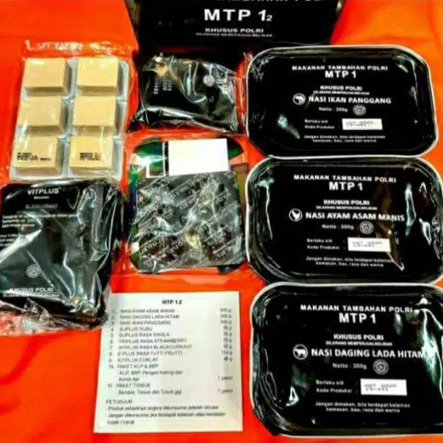 13 In 1 Survival Food Paket Ransum Polri Mtp1 Makanan Tambahan Polri T2Sp Mre Tni