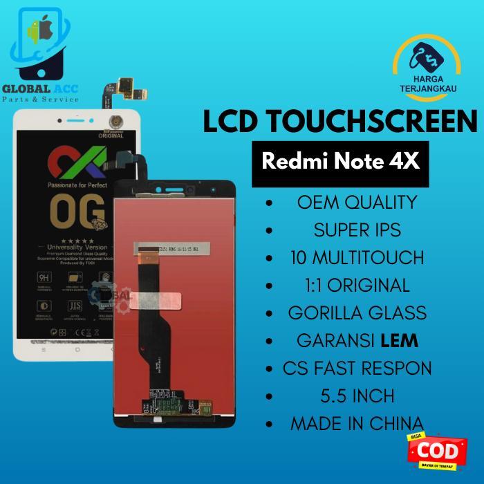 LCD + Touchscreen Xiaomi Redmi Note 4x Original 100% Bergaransi *