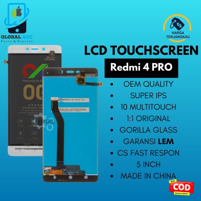 LCD + TOUCHSCREEN XIAOMI REDMI 4 PRO / XIAOMI REDMI 4 PRIME BERGARANSI *
