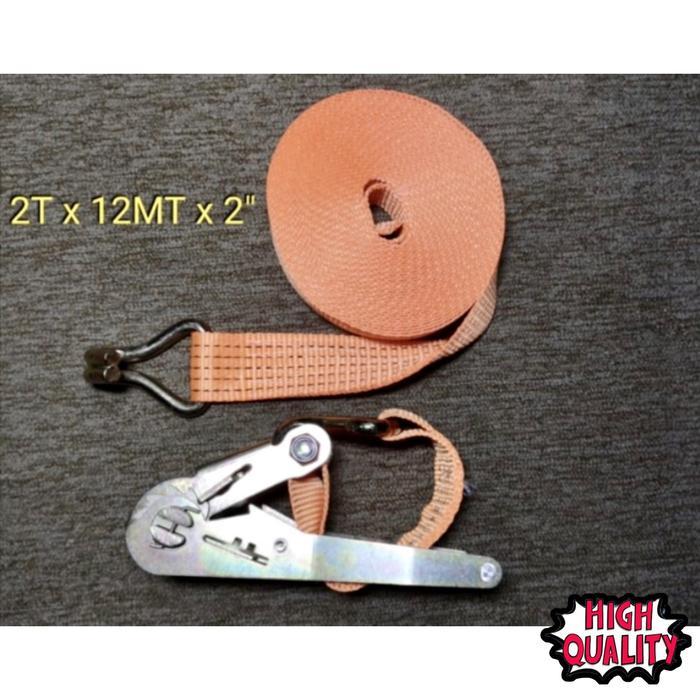 Ratchet tie down 12meter tali ikat barang mobil pickup tali kotrek bak