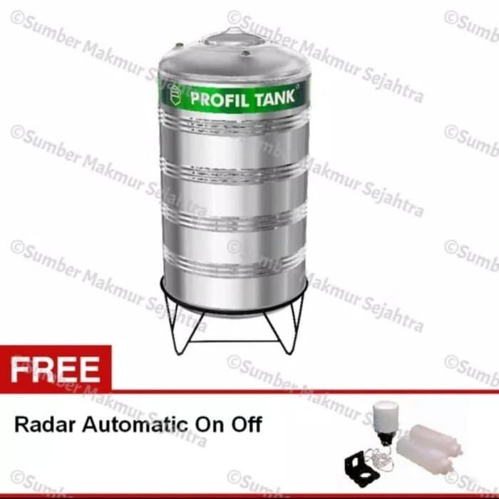 Tangki Air / Tandon / Toren Profil Stainless 5000 Liter - PS 8000