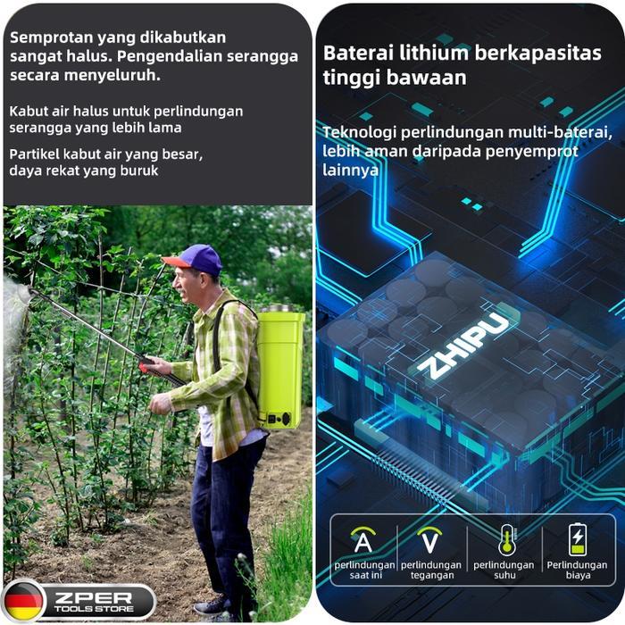 sarisa_shopp ZPER Mesin Semprotan Tanaman Elektrik Tangki Semprot Pertanian Elektrik Sprayer