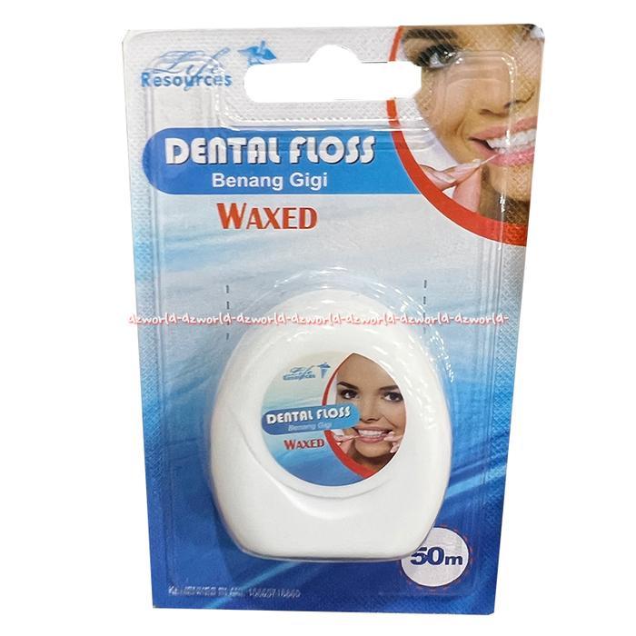 Life Resources 50Meter Century Value Dental Floss Wax Benang Gigi Rasa Pepermint 50M Box Mulut Tbk
