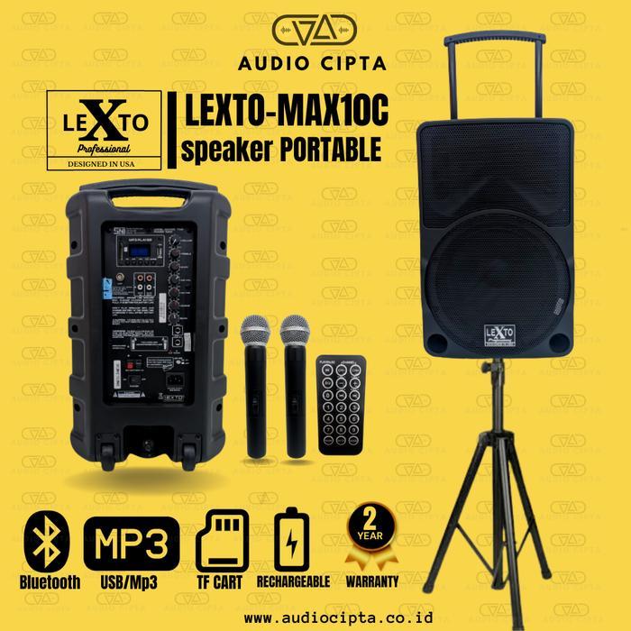 SPEAKER PORTABLE  LEXTO MAX-10C 10INCH USB BLUETOOTH SPEAKER AKTIF