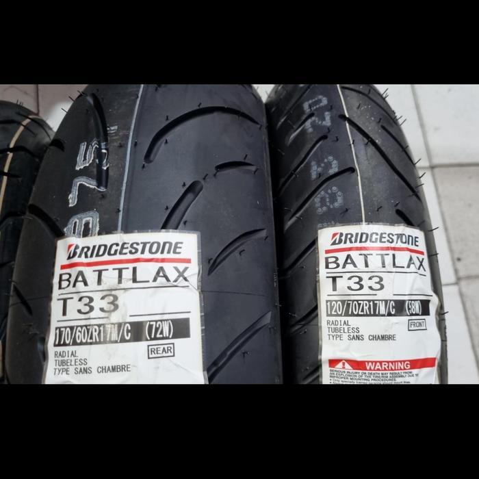 Bridgestone Battlax T33 120/70-17 + 170/60-17 Sport Touring Ban Moge