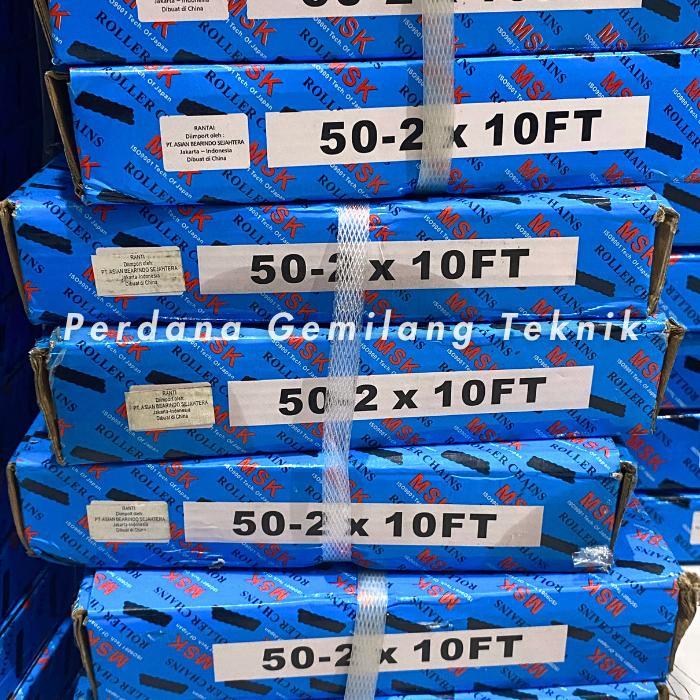 RANTAI RS 50-2 DOUBLE MSK ROLLER CHAINS 50-2X10FT RANTAI RS-50 DOUBLE MSK RANTAI DUPLEX RS-50 MSK
